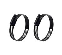 ISPINNER Lot de 2 colliers de serrage réglables en acier inoxydable de 10,2 cm de diamètre de 78 à 102 mm pour tuyau de carburant pour plomberie, automobile et mécanique (noir)