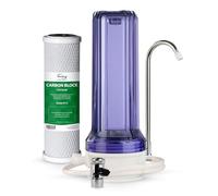iSpring CKC1C Système de Filtration d’Eau Potable Transparent | Cartouche 2.5" x 10", Filtre à Charbon, Système de Filtration d'Eau Potable