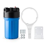 iSpring HB18B Boîtier de Filtre à Eau, Compatible avec Cartouche de 10" x 4,5", Sortie/Entrée 1", Système de Pré-filtration pour Toute la Maison, Libération de Pression, Robuste