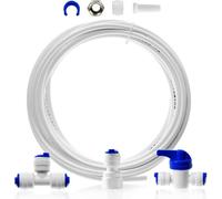 iSpring ICEK Kit d'installation de Connexion de Ligne d'eau pour Réfrigérateur et Machine à Glaçons Ultra Safe pour Systèmes d'osmose Inverse RO et Filtres à Eau, 1/4", environ 20 pieds