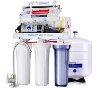 iSpring RCC1UP-AK 100GPD Système de Filtration d'eau par Osmose Inverse à 7 Étages sous Évier, Filtre à Eau pour Évier avec Reminéralisation Alcaline, Pompe de Surpression et Filtre UV Ultraviolet
