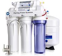 iSpring RCC7 Système de Filtration d'eau par Osmose Inverse en 5 Étapes Sous Évier, Certifié NSF, Haute Capacité 75 GPD, Robinet en Nickel Poli