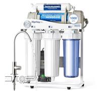 iSpring RCS10T Filtre à Eau Osmose Inverse 5 Étages Sans Réservoir 1000 GPD | Débit élevé pour usage commercial et résidentiel. Rapport eau pure/eaux usées 2,5:1. Système filtration RO.