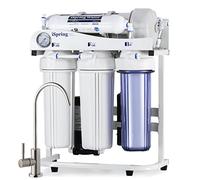 iSpring RCS5T Système de Filtrage d'Eau à Osmose Inverse 500GPD Sans Réservoir Pompe Léger Commercial 5-Niveaux avec Rapport pur à Drain 1,5: 1, Manomètre