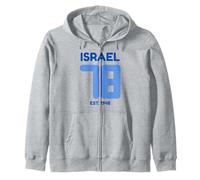 Israël à 78 Ans Hébreu Yom Haatzmaut Jour de l'indépendance israélienne Sweat à Capuche