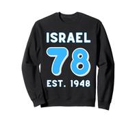 Israël à 78 Ans Hébreu Yom Haatzmaut Jour de l'indépendance israélienne Sweatshirt