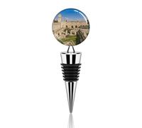 Israel at The Tower of David Bouchon de bouteille de vin réutilisable anti-fuite Bouchons décoratifs en silicone pour bouteille de vin champagne bière