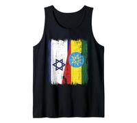 Israël Ethiopie Demi-drapeau racines éthiopiennes israéliennes Débardeur
