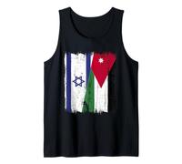 Israël Jordan Demi drapeau Israélien Jordanian Roots Débardeur