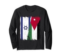 Israël Jordan Demi drapeau Israélien Jordanian Roots Manche Longue