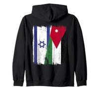 Israël Jordan Demi drapeau Israélien Jordanian Roots Sweat à Capuche
