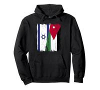 Israël Jordan Demi drapeau Israélien Jordanian Roots Sweat à Capuche