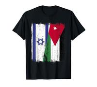 Israël Jordan Demi drapeau Israélien Jordanian Roots T-Shirt