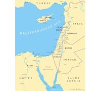 Israel Map and Charts Poster Political Geography Diagram Collection Educational Wall-Art for Office Study Classroom(Framed,08x12inch(20x30cm))