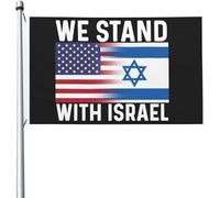 Israël, Nous Sommes Solidaires D'Israël Drapeau De Cour Avec Œillets Drapeau De Festival Éclatantes Bannière Cour 90X150Cm Pour Clubs Fêtes Toutes Les Saisons