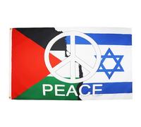 Israël Palestine Paix Drapeaux Décoratif Drapeau Résistant Aux Intempéries Drapeau De Jardin Pour Fête Intérieur Célébrations 3X5Ft