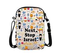 Israël Trip Gift Next Stop Israël Trousse de maquillage pour voyage Israël, Israël Cb Royaume-Uni, Sac à bandoulière