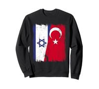 Israël Turquie Demi-Drapeau Turquie Turquie Patrimoine israélien Sweatshirt