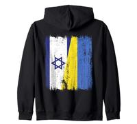 Israël Ukraine Demi-Drapeau Israélien Ukrainien Heritage Sweat à Capuche