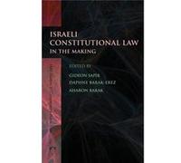 Israeli Constitutional Law In The Making (Hart Studies In Comparative Public Law) (Hardcover) Gideon Sapir, Daphne Barak - Erez, Aharon Barak (Auteur)