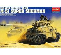 Israélienne Medium Tank Idf M-51 Super Sherman 1:3 5 Plastic Model Kit Academy