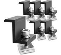 Isrcivcs Kit de Fixation Panneau Solaire, Lot de 6 Supports de Panneau Solaire 30mm, Bornes d'extrémité en forme de Z avec Ecrous et Boulon, pour Rail de Montage Photovoltaïque,Toiture,Mural
