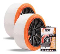 ISSE Chaussettes Neige Super T-54 | Chaînes à Neige Textiles Homologuées et Haute Sécurité - Kit de 2 Chaînes pour Voitures + Gants