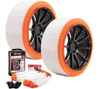 ISSE Chaussettes Neige PREMIUM Super T-70 | Chaînes à Neige Textiles Homologuées et Haute Sécurité - Kit de 2 Chaînes pour Voitures + Gants