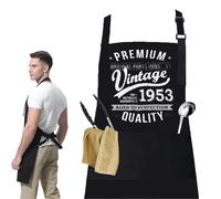 Issimober Tablier Cuisine Homme, Tabliers de Cuisine Étanche Réglable, Tablier Barbecue Homme avec Poches, Personnalisé Idée Cadeau Fête des Pères