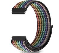 Issinlky 20mm Nylon Loop bracelet Compatible avec Samsung Galaxy Watch 7/6/5/4/FE 40mm 44mm/Garmin Venu Sq/Sq 2/Venu 2 Plus/Vivoactive 3/5/6/Venu/Amazfit GTS, Bracelet rapide pour femmes et hommes
