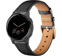 Issinlky Bracelet en Cuir Véritable pour Garmin Vivoactive 4S/3S, Venu 2S/3S, Fossil Gen 5E/6 42mm, Q Venture - 18mm