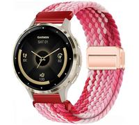 Issinlky Bracelet tressé en nylon pour Garmin Venu 2S/Venu 3S/Vivomove 3S/Vivoactive 4S, 18mm élastique pour Fossil Ladies Gen 6/5E/4/3/Withings Steel HR 36mm
