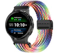 Issinlky Bracelet tressé en nylon pour Garmin Venu 2S/Venu 3S/Vivomove 3S/Vivoactive 4S, 18mm élastique pour Fossil Ladies Gen 6/5E/4/3/Withings Steel HR 36mm