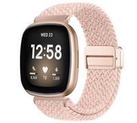 Issinlky Bracelet tressé nylon pour Fitbit Versa 3/Versa 4, bracelet élastique pour Fitbit Sense 2/Sense Smartwatch