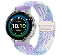 Issinlky Bracelet tressé nylon pour Garmin Venu 4 41mm/Vivoactive 4S/Venu 2S/3S/Vivomove 3S, 18mm élastique pour Fossil Femme Gen 6/5E/4/3/Steel HR 36mm