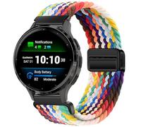 Issinlky Bracelet tressé nylon pour Garmin Venu 4 41mm/Vivoactive 4S/Venu 2S/3S/Vivomove 3S, 18mm élastique pour Fossil Femme Gen 6/5E/4/3/Steel HR 36mm