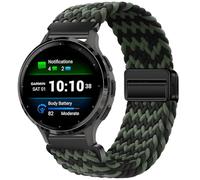 Issinlky Bracelet tressé nylon pour Garmin Venu 4 41mm/Vivoactive 4S/Venu 2S/3S/Vivomove 3S, 18mm élastique pour Fossil Femme Gen 6/5E/4/3/Steel HR 36mm