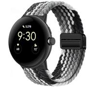 Issinlky bracelet tressée nylon compatible avec Google Pixel, bracelet élastique à boucle magnétique pour Google Pixel Watch 3 41mm/2/1