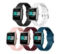 Issinlky Veryfitpro ID 205L Bracelet, 19mm Bracelet silicone pour GRV FC1 IDW 15 ID205S ID205G ID215G ID216 YM205L Uwatch3 Ufit GT BV205L TE021 SW020 SW021 SW023 Smartwatch