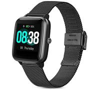 Issinlky Veryfitpro ID205L Bracelet, 19mm bracelet montre acier inoxydable pour GRV FC1 IDW15 ID205S ID205G ID215G ID216 YM205L Uwatch3 Ufit GT BV205L TE021 SW020 SW021 SW023 Smartwatch