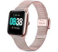 Issinlky Veryfitpro ID205L Bracelet, 19mm bracelet montre acier inoxydable pour GRV FC1 IDW15 ID205S ID205G ID215G ID216 YM205L Uwatch3 Ufit GT BV205L TE021 SW020 SW021 SW023 Smartwatch