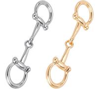 Isslly Lot de 2 anneaux pour écharpe, larges chaînes en alliage, châles, pinces à cravate, accessoires pour femme - Doré et argenté