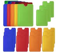 Isslly Lot de 20 pochettes anti-RFID colorées en feuille d'aluminium pour cartes de crédit, porte-cartes étanches et anti-numérisation pour portefeuille pour femmes et hommes