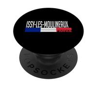 Issy-Les-Moulineaux Drapeau France Fierté de la Ville PopSockets PopGrip Adhésif
