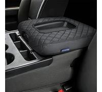 ISSYAUTO Housse pour Console Centrale Compatible avec Silverado Sierra 2014-2018 avec 40/20/40 Jump Seat Housse d'accoudoir en Cuir (Uniquement pour Console de Banquette séparée)