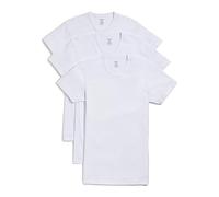 IST Lot de 3 T-Shirt à col Rond en Coton Essentiel pour Homme - Blanc - Taille M