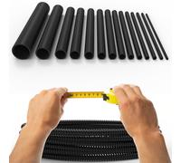 ISTA® Tuyau ondulé non fendu, vendu au mètre, protection de câbles, tube isolant pour protection des martres (8,5 mm/diamètre extérieur 12 mm)