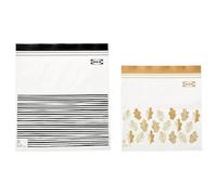 ISTAD 50 Sacs Refermables/Réutilisables - Taille Moyenne - 25 De 2,5 l et 25 De 1,2 l - Gris