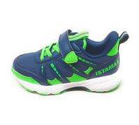 Istamax Chaussures enfant IMAA3819 bleu vert à scratch anti-pronation et anti-torsion semelle amovible