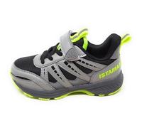Istamax Chaussures enfant IMAA3819 gris noir fluo à scratch anti-pronation et anti-torsion semelle amovible